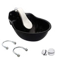 Automatic Livestock Water Bowl, Cast Iron Push Paddle Waterer for Cattle, Horse, Goat & Pig, Heavy Duty Outdoor Metal Automatic Drinking Bowl, 0.55 Gal