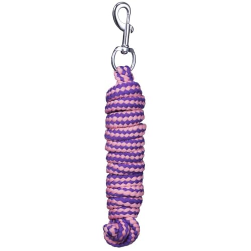 Tough 1 8' Braided Soft Poly Lead Rope - color: Purple/Pink