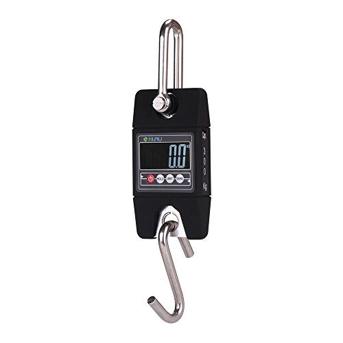Klau Digital Fish Scale,300 kg / 600 lb Industrial Crane, Black | High Precision Sensor, Hanging Scale, For Home Farm Hunting - color: Black