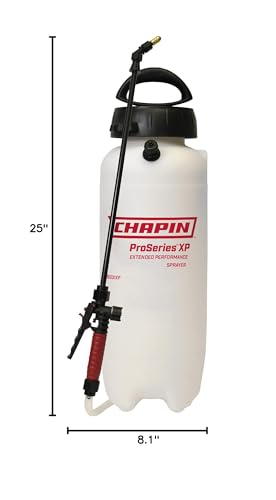CHAPIN International 26031XP ProSeries Poly Sprayer for Fertilizer, Herbicides and Pesticides, 3-Ga, 20 inches, Translucent White - size: 3-Gallon