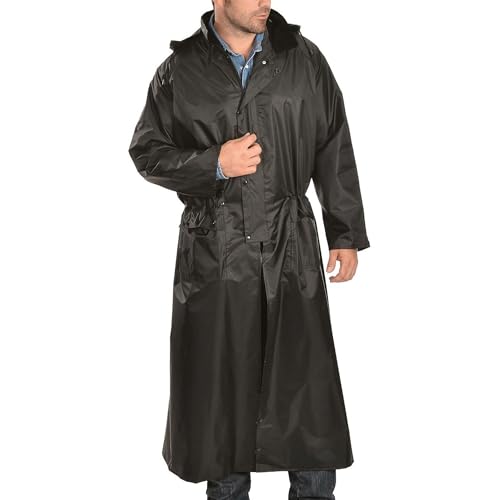 Double-s mens Saddle Slicker Adult Rain Coat - color: Black, size: X-Large