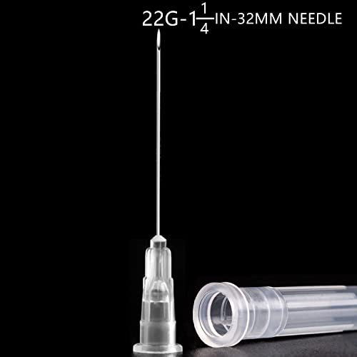 100 Pack 5ml/cc Plastic Luer Lock Syringa with 22Ga and Cap, Individually Sealed Wrapped, for Scientific Labs, Measuring Liquid, Refilling Cartridges or Glue Applicator - style: 100 Pack-5ml 22gauge