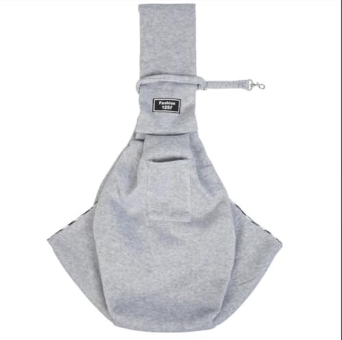 CYBERNOVA Small Pet Dog Cat Sling Carrier for 3-15lbs, with Pocket,Hand-Free Pet Bag Dog Cat Puppy Carry Bag for Travel and Walking Outdoor (grey2) - color: grey2