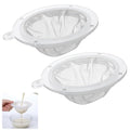 Ultra Fine Mesh Strainer, 2 Pcs 200 + 400 Mesh Nylon Fine Strainer for Liquids Brine Shrimp Net Plastic Colander Meshes Strainers for Juicing Cooking Oil Juice Nut Milk Cheese Wine Coffee Whey Grease