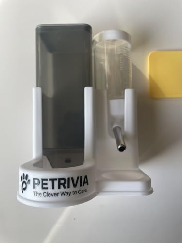 2 in 1 Automatic Hamster Feeder and Water Dispenser, No Drip Small Animal Water Bottle with Stainless Steel Nozzle, Gravity Food Feeder for Hamster, Guinea Pig, Mouse, Dwarf Bunny, Rodent Cage