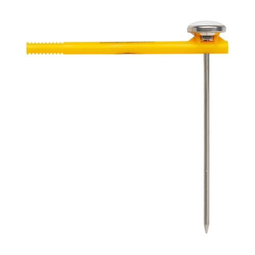 CDN ProAccurate® Instant Read Beverage Frothing Thermometer with Clip for Precise Temperature Measurement, 5" Stainless Steel Stem, Yellow Case (IRB220-F) - size: 5 inch Stem- 1.5 inch Magnified Dial