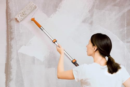 1.5-3 ft Long Paint Roller Extension Pole, Multi-Purpose Telescopic Handle | Extension Pole with Universal Twist-on Metal Tip // Lightweight & Sturdy Pole for Painting, Dusting and Window Cleaning - size: 3 feet