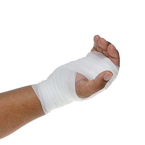 Dealmed Stretch Gauze Bandages 4 in - Non-Sterile Latex Free - 96 Rolls | Polyester Fabric, Self-Adhering, Nonstick Mesh, 4.1 yd Length, Conforming Wrap, For Arms And Legs, White, Case Pack - size: 4 Inch (Case), style: Non-Sterile