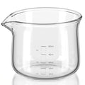 Gjinxi 3OZ Espresso Measuring Cups Shots Cup with Scale Glass Accessories with Spout V-Shaped Mouth Clear Milk Frothing Pitcher for Coffee Milk Tea Maple Syrup Serving