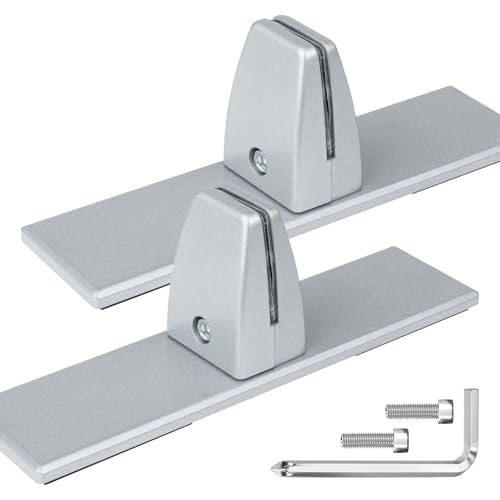 2 Packs Sneeze Guard Clamp Bracket, Sneeze Guard Shield Base for Countertop, Stick On Heavy Duty Auminum Partition Guard Clamp, Panel Support Clamps Stand for Clear Acrylic Desktop Counter Reception - size: Desktopclamp - 2pcs