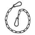 20 inch Gate Chain Lock with Both-Ended M5 Carabiners,Chain Dia 4 mm,Black | 304 Stainless steel, for outdoor fence gates,pet cages, easy to lock/unlock, extra security, for gate that wouldn’t stay shut - size: 20" x 5/32"