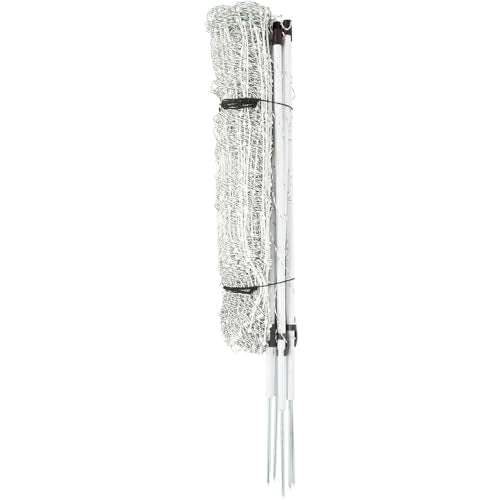 Premier 1 Pig QuikFence® Electric Fence for Pigs – 30"H x 100'L | White/black, single spike, high-visibility posts. 6 horizontal strands. For domestic pigs. Energizer sold separately.