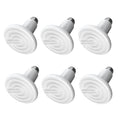 Simple Deluxe Ceramic Heat Emitter 100W 6-Pack Reptile Heat Lamp Bulb No Light Emitting Brooder Coop Heater for Amphibian Pet Snake Turtle & Incubating Chicken, No Harm, Color White - size: 6 Pack, style: White