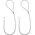 2-Pack Adjustable Gate Latch - Stainless Steel Cable Pull Gate Opener for Metal & Wooden Fences, Silver