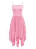 Women's Lyrical Dance Costume Halter Lyrical Dance Dress Irregular Hem Ballet Contemporary Dancewear - color: B27-pink, size: Small