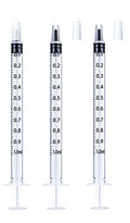 1ml Syringe for Liquid, Oral, Scientific Labs, Measurement, Dispensing, with Cap- 3 Pack 1ml Syringes - style: 1 ml