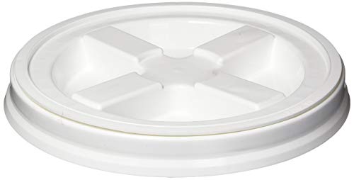 Vittles Vault Gamma Seal Lid, White, Fits 3.5-7 Gal Buckets, 1 Pack | Turns a Standard Utility Bucket into an Airtight Pet Food Storage Container, Made in USA