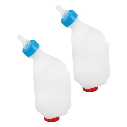 Calves Nurser Bottles Hanging Cow Lamb Milk Feeding Bottle with Caps Snap On Handles