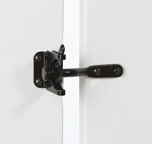 National Hardware Automatic Gate Latch, Black, 4 in Strike, Model N184-861, for Outswing Gates Doors Animal Pens (Pack of 2) - size: 1 Count (Pack of 2)
