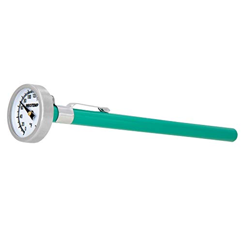 K79-3 Pocket Thermometer, Waterproof, 5" Stem, 1" Dial (0 to 220 Fahrenheit) - size: 0 to 220 Fahrenheit