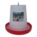 FARM-TUFF Hanging Poultry Feeder, 6lb Capacity - BPA-Free Plastic Chicken Feeder with Adjustable Feed Flow - Semi-Opaque Gravity-Fed Design for Backyard Flocks, Chickens, Ducks & Turkeys