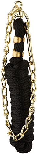 Weaver Leather Poly Lead Rope with Swivel Chain, Black, 8' 6"