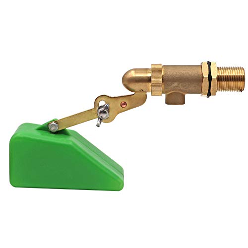 1/2 Inch Brass Float Valve for Pond Auto Fill Float Ball Valve | with Adjustable Arm, Water Float Valve for Water Tank, Water trough, Water Feature, Swamp Cooler, Stock Tank, Fountain