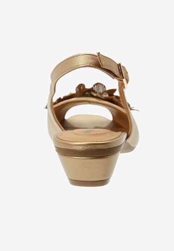 Comfortview Women's Wide Width The Rider Slingback - color: Gold, size: 8 X-Wide