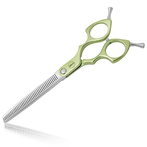 HASHIMOTO Thinning Shears for Dogs, Dog Thinning Shears for Grooming, 42 Teeth, 6.5 inch, 30% Thinning Rate, Extremely Light Weight, Designed for Professional Pet Groomers or Family DIY Use. - size: 6.5", style: Blending (Super Lightweight)
