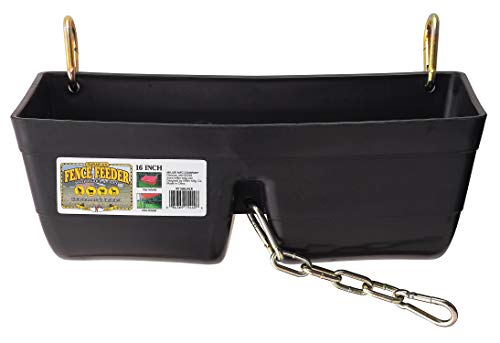 Little Giant® Plastic Fence Feeder | Pig Feeder | Clip On Fence Feeder | Mountable Feed Bucket | 9 Quarts | Black - color: Black, size: 9 Quarts