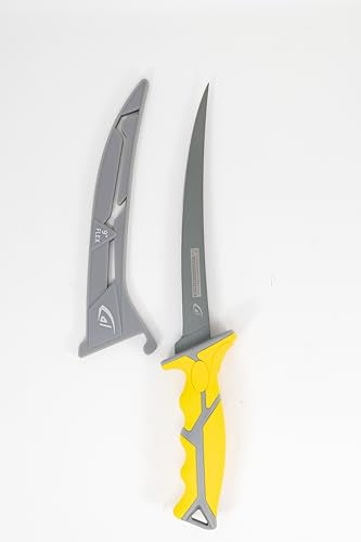 danco 9-Inch Karl Flex Fillet Knife with Swedish Steel Blade and Sheath | 9-Inch Karl Flex Fillet Knife, Swedish Stainless Steel Blade, Non-Stick Teflon Coating, TPR Grip, Sheath, Fresh/Saltwater - size: 9"