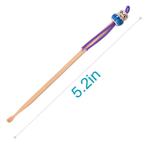 10pcs Bamboo Ear Pick Ear Cleaner Earwax Curette Remover Earpick Tool Hanging Clean Tool for Adult Children