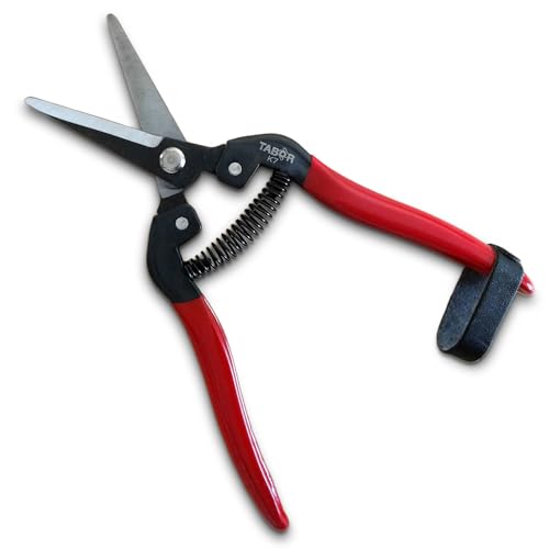 TABOR TOOLS K7A Pruning Snips – 7,5" – Carbon Steel Flower Pruning Scissors for Gardening | Floral Snips and Pruners for Deadheading, Trimming & Harvesting Herbs, Flowers, Fruits or Vegetables - style: K7A Pruning Shears
