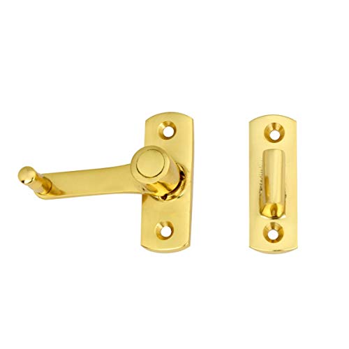 Renovators Supply Manufacturing Brass Cabinet Door Latch with Mounting Hardware Indoor Door Lock Furniture Hardware - color: Brass