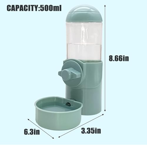 Tfwadmx Rabbit Watter Bottle 17oz Dispenser No Drip Small Animal Cage Water Feeder Bowl Hanging Guinea Pig Automatic Water for Bunny Chinchilla Hedgehog Ferret (Blue) - color: Blue Watere 1pcs