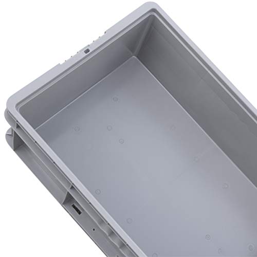 Buckhorn SW3215080201000 Plastic Straight Wall Storage Container Tote, (32-Inch x 15-Inch x 7-1/2-Inch), light grey - size: 32" x 15" x 7.5"
