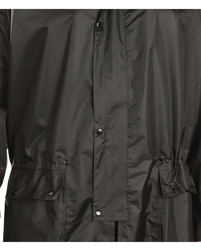 Double-s mens Saddle Slicker Adult Rain Coat - color: Black, size: Large