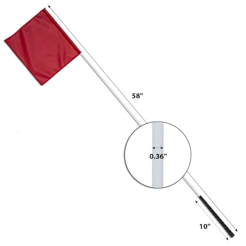 Premier 1 Livestock Sorting Flag – Cattle, Sheep & Goats, 2-Pack | High-visibility design. Durable flag with non-slip rubber grip. Extends reach for safe sorting. For cattle, sheep & goats.