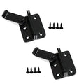 2 Sets Flip Latch 3-mm Thickened Heavy Duty Hasp Safety Door Lock Gate Latches for Double Door Window Barn Closet Drawer Cabinet Garage,Stainless Steel Brushed Nickel (Left Loker) - color: Black-Light Locker-Small