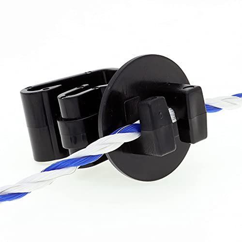 50Pcs Electric Fence Wire Insulators, Snap-on T-Post,Black - style: INS505 50 pcs
