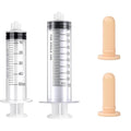 Pet Feeding Syringe with Nipple, Silicone Feeding Tools for Kitten Puppy Feeding Syringe for Newborn Cat Dog Small Animals Rabbits (50ml+100ml) - color: 50ml+100ml