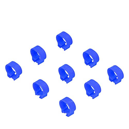 Zerodis 100PCS 8mm Leg Rings, Plastic Identification Bands for Pigeons, with Reusable Easy to Install for Poultry Dove Marking (Blue) - color: Blue