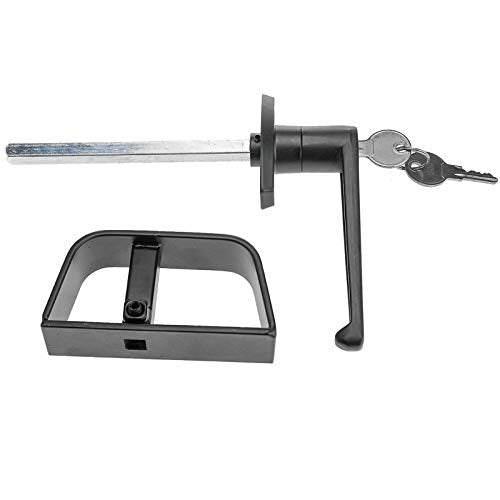 Shed Door Latch L-Handle Lock Kit with 2 Keys, 4-1/2" Stem Shed & Barn Door Lock