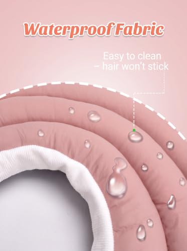 Soft Dog Cones, Adjustable Recovery Dog Donut Collar- Comfy Water Proof Pup Cone Alternative After Surgery-Anti-Bite Lick Wound Healing Pet E-Collar for Small Large Medium Dogs, S - color: pink, size: S-4lbs