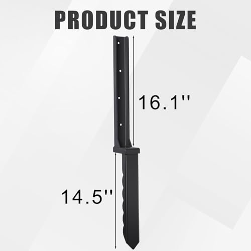 4 Pcs 30" Tall Fence Post Repair Kit | Heavy-Duty Serrated Design Fence Post Repair Piles, specifically designed to repair tilted/broken/ wobbly wooden fences