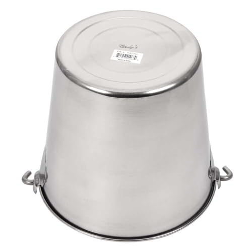 Lindy's 6-Quart Stainless Steel Bucket, Durable Seamless Bucket for Many Home Tasks, Carry Water or Milk, Fill with Food, Use as a Flower Pot, Cleaning Bucket, Table Centerpiece and Much More - size: 6 quarts