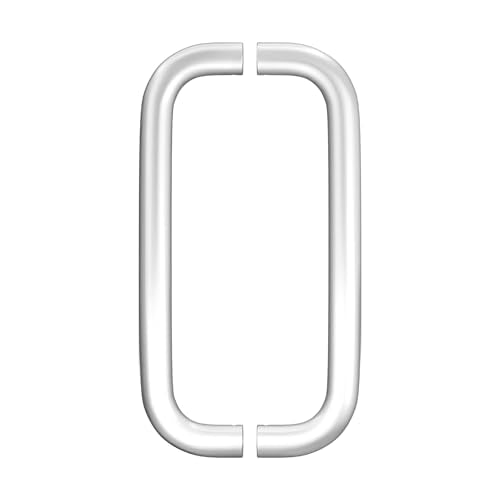 BRIXWELL Straight Back-to-Back Pull Handle Aluminum Material, Clear Anodized Finish, 11" Total Length, 10" Center-to-Center, 1" Diameter, 3-1/4" Projection - color: Clear Anodized, size: 11 Inch