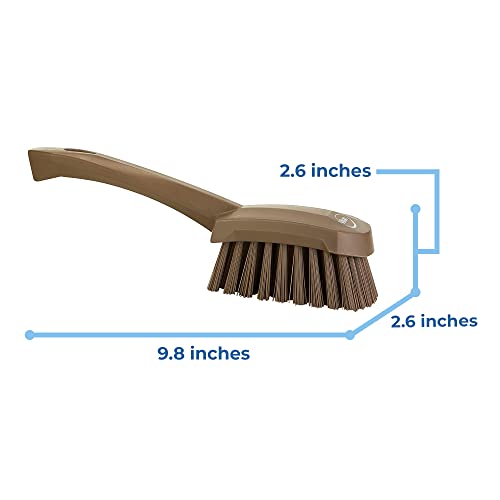 Vikan 419266 Brush,Washing,Stiff,10",PP/PBT,Brown