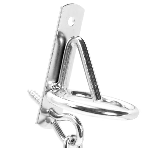 Jeffers Chain Gate Latch 6" with Bracket, Chain & Screws for Wood, Pipe, Aluminum Gates, Barn, Pasture, Fence, Livestock, Horse, Goat, Cattle, Farm Use – Weather Resistant Outdoor Metal Hardware