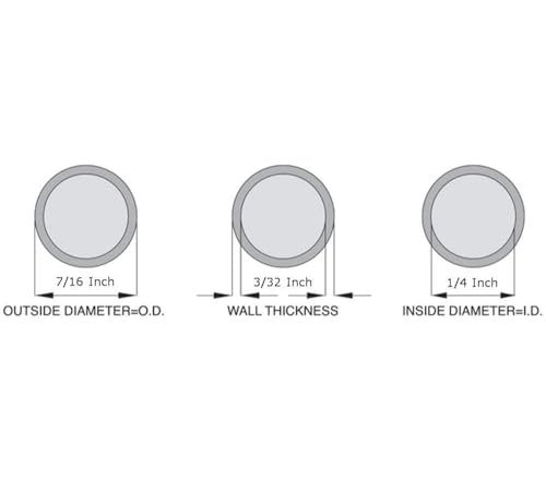 OCS Parts Silicone Tubing | 1/4" ID x 7/16" OD | 10 Feet | Multipurpose Silicone Tubing | High Temperature, Food Grade Silicone Hose Tubing for Brewing, Food, Fluid, and Gas Transfer - size: 1/4" ID x 7/16" OD, style: 10 Feet